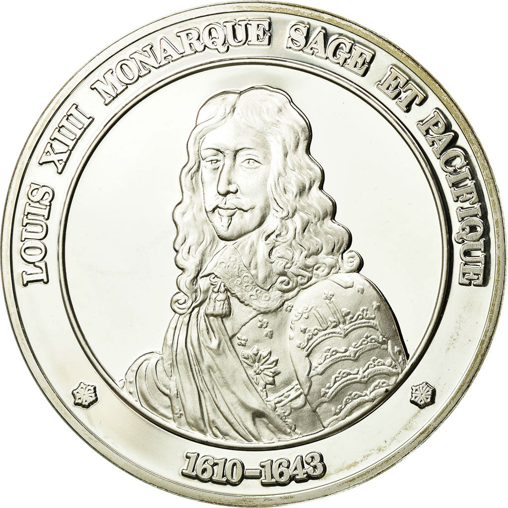 France, Medal, Louis XIII , Le Juste, History, MS(65-70), Silver