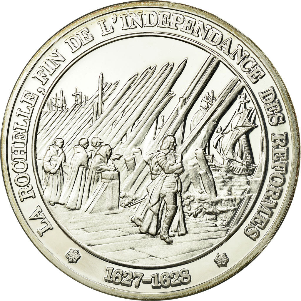 France, Medal, Siège de la Rochelle, History, MS(65-70), Silver