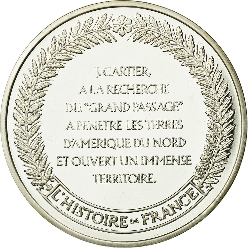 France, Medal, Jacques Cartier, Découverte du Canada, History, MS(65-70)