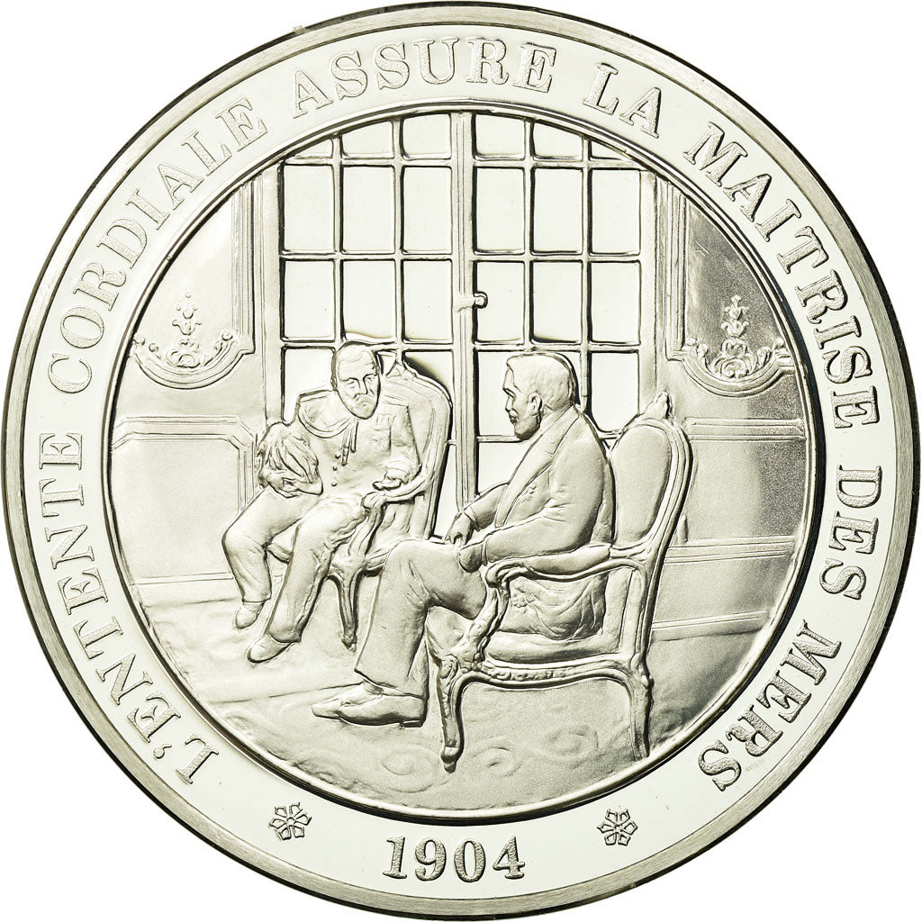 Frankreich, Medaille, Emile Loubet, L'Entente Cordiale, History, STGL, Silber