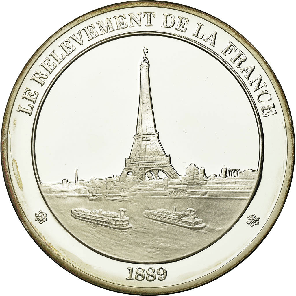 France, Medal, Paris - La Tour Eiffel, History, MS(65-70), Silver