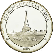 France, Medal, Paris - La Tour Eiffel, History, MS(65-70), Silver