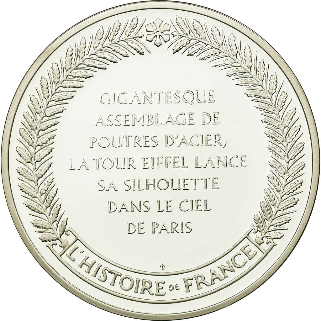 France, Medal, Paris - La Tour Eiffel, History, MS(65-70), Silver