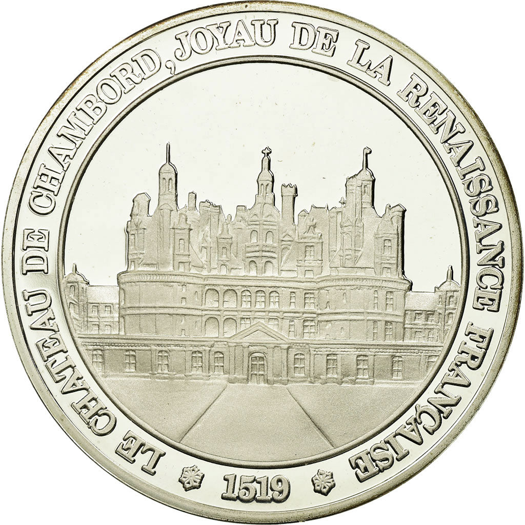 France, Medal, Château de Chambord, Renaissance, History, MS(65-70), Silver
