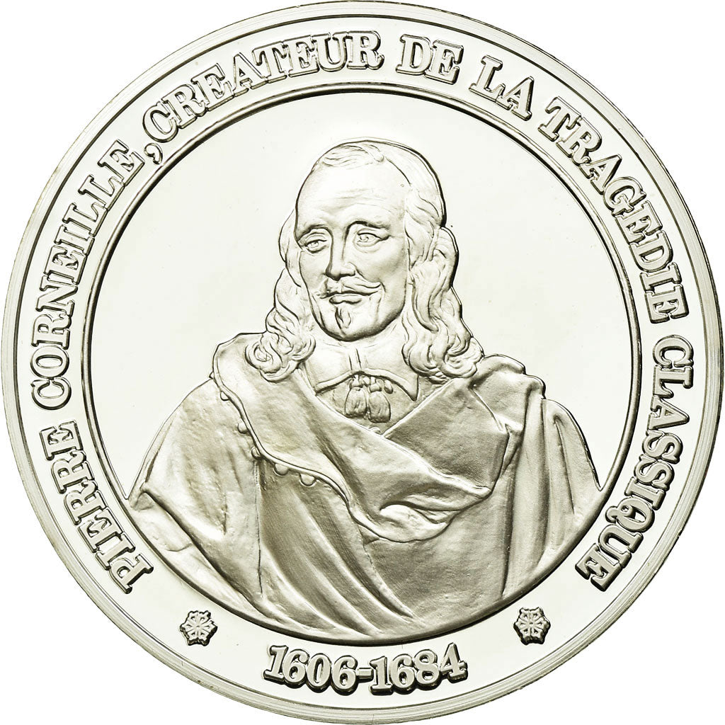 France, Medal, Littérature, Pierre Corneille, History, MS(65-70), Silver