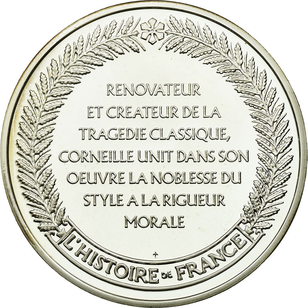 France, Medal, Littérature, Pierre Corneille, History, MS(65-70), Silver