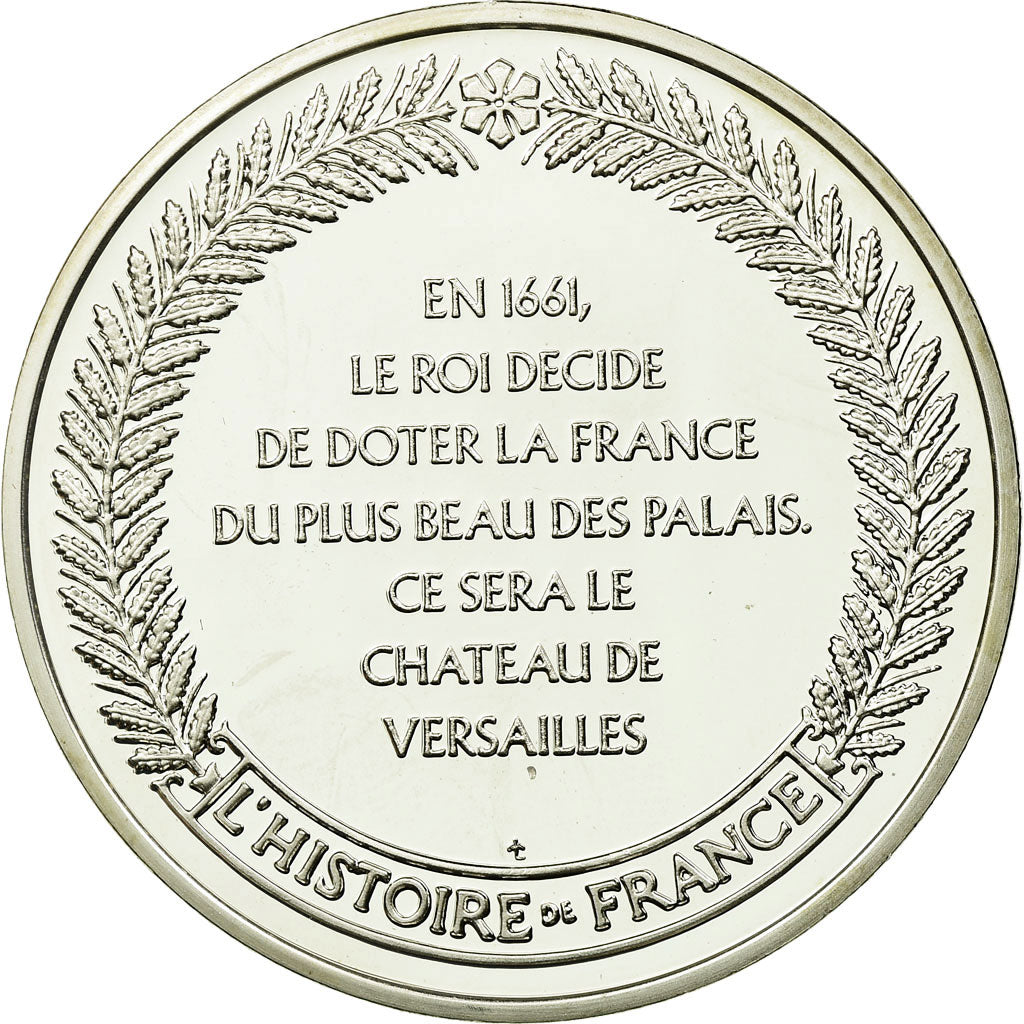 France, Medal, Le Château de Versailles, History, MS(65-70), Silver