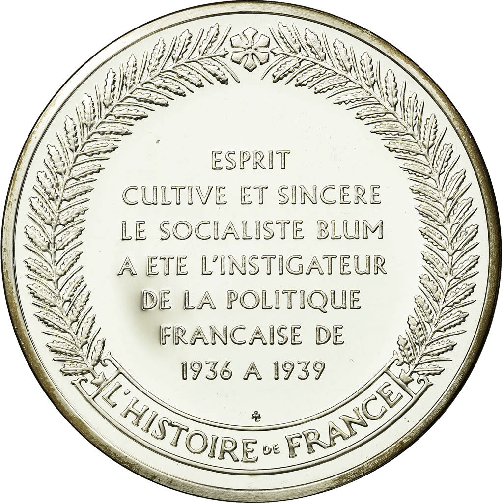Francia, medalla, Blum, Front Populaire, History, FDC, Plata