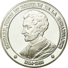 France, Medal, Littérature, Pierre de Ronsard, History, MS(65-70), Silver