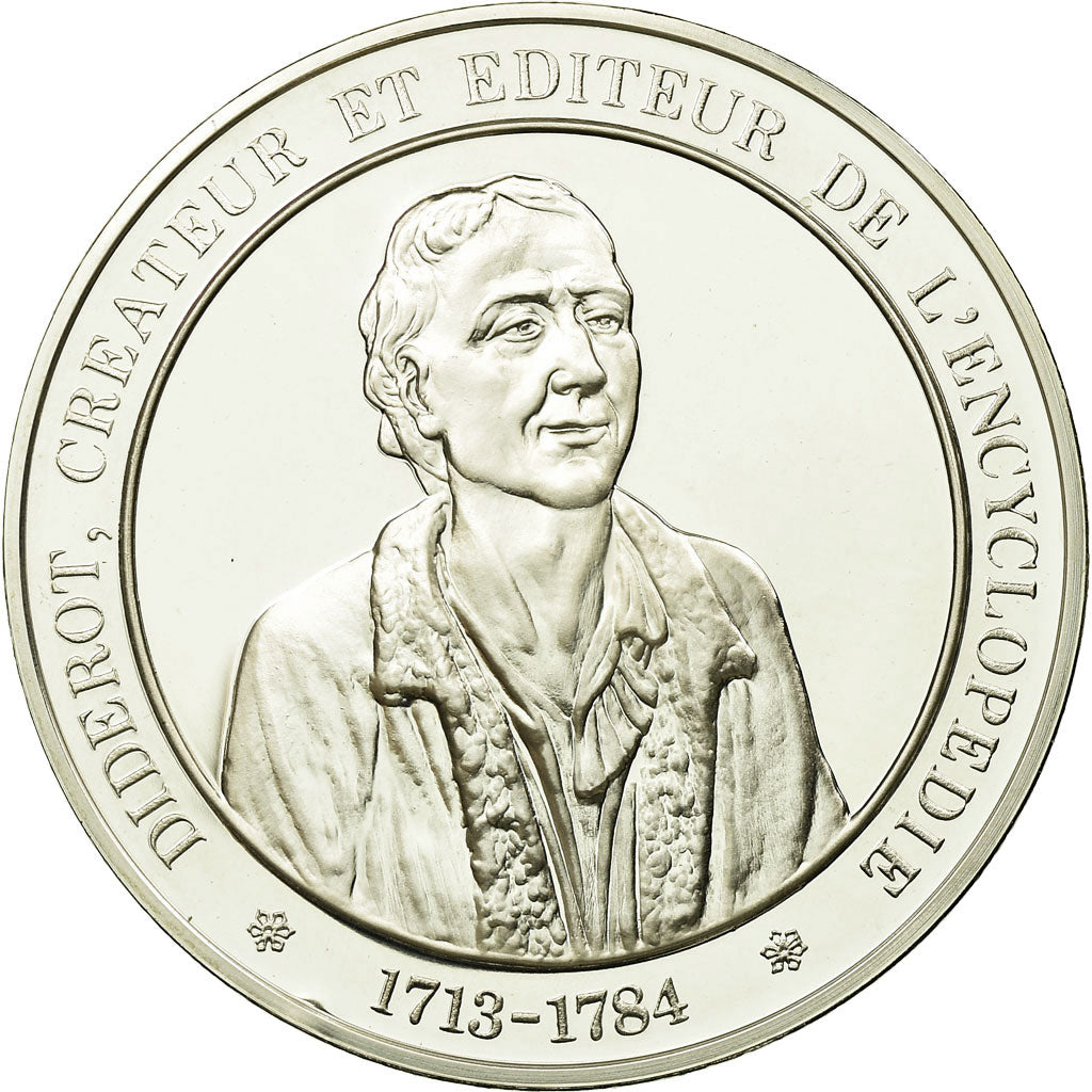 France, Medal, Diderot, L'Encyclopédie, History, MS(65-70), Silver
