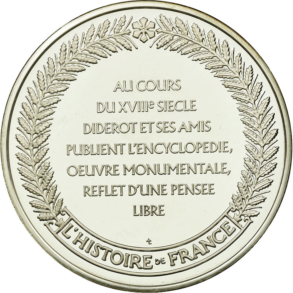 France, Medal, Diderot, L'Encyclopédie, History, MS(65-70), Silver