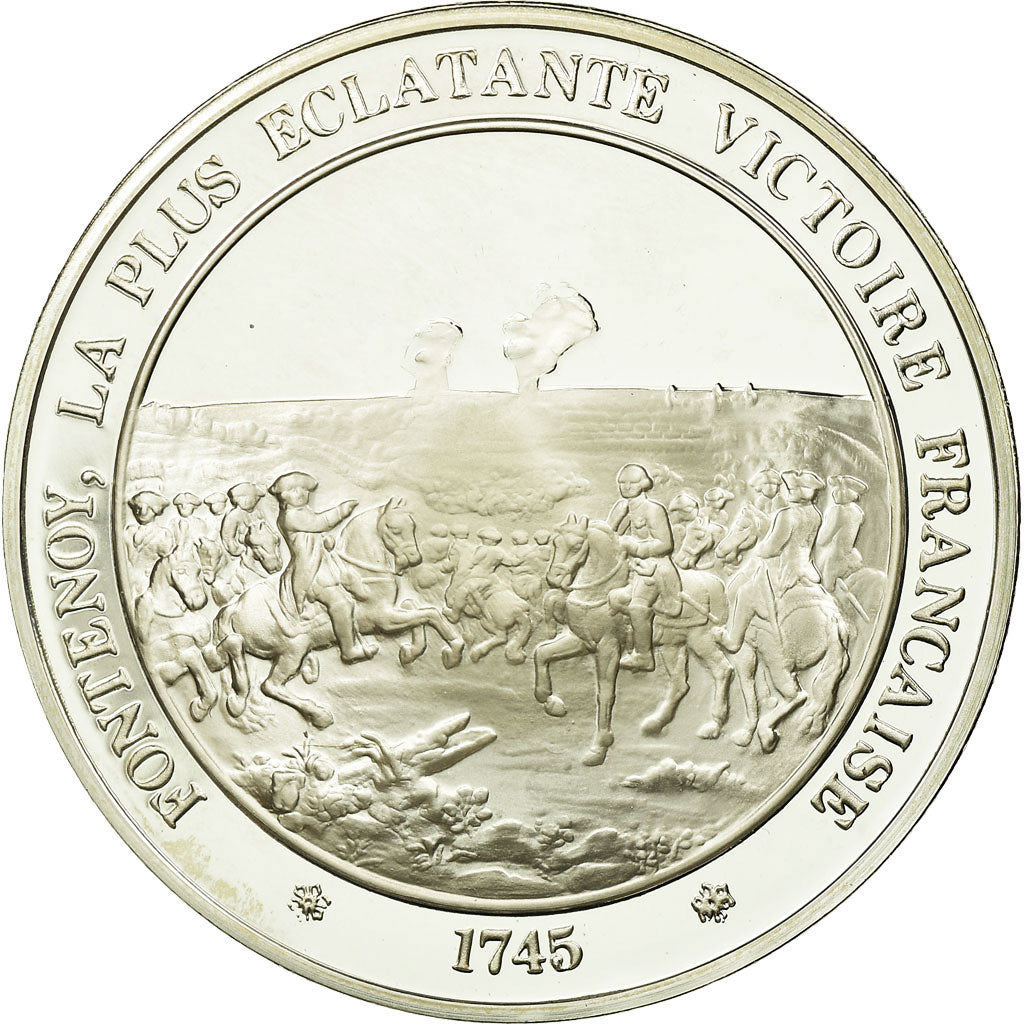 France, Medal, Louis XV, Victoire de Fontenoy, History, MS(65-70), Silver