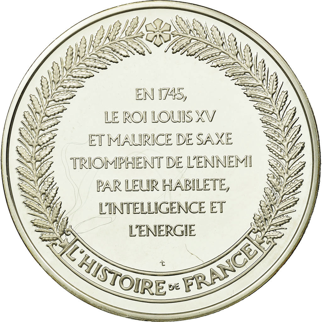 France, Medal, Louis XV, Victoire de Fontenoy, History, MS(65-70), Silver