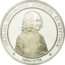 France, Medal, Voltaire, philosophe des Lumières, History, MS(65-70), Silver