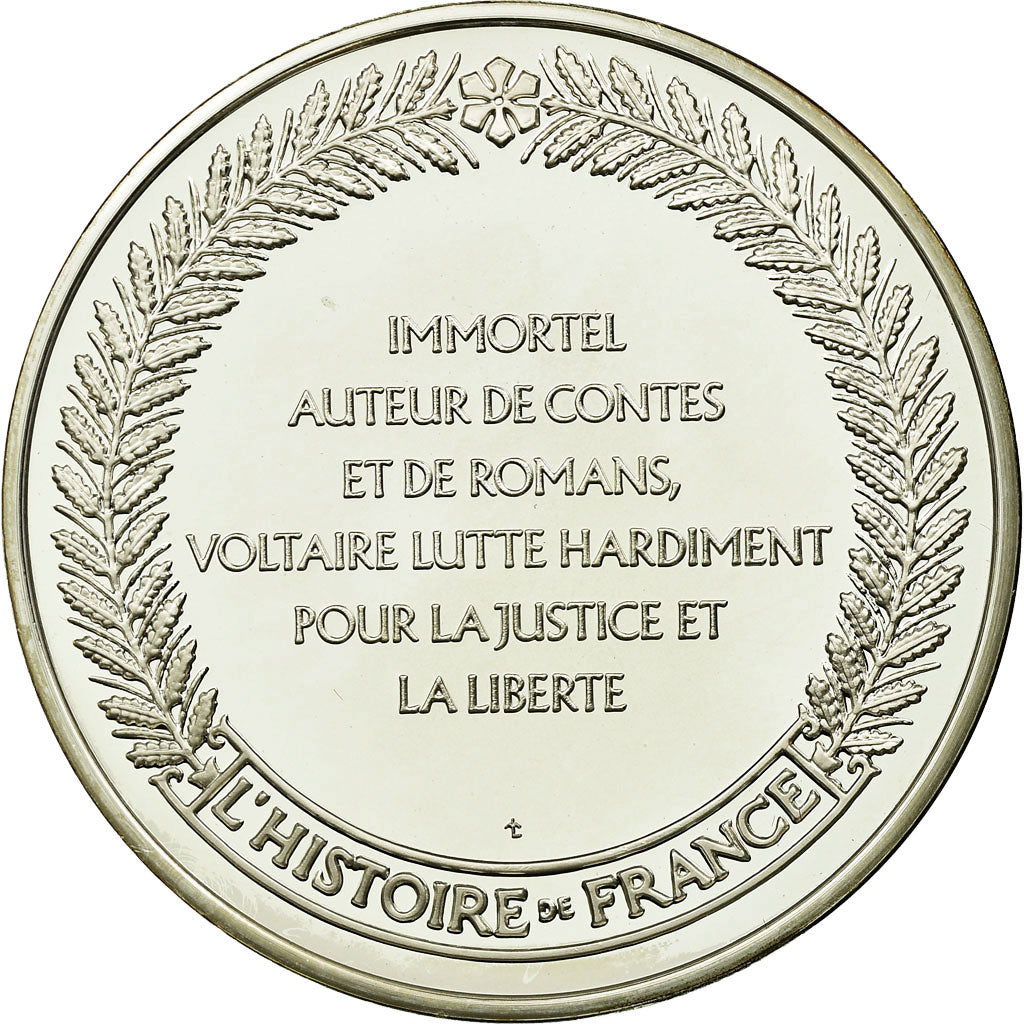 France, Medal, Voltaire, philosophe des Lumières, History, MS(65-70), Silver