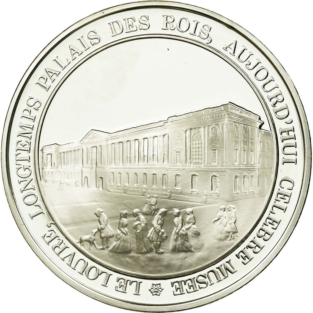 France, Medal, Le Louvre, Palais des Rois, History, MS(65-70), Silver