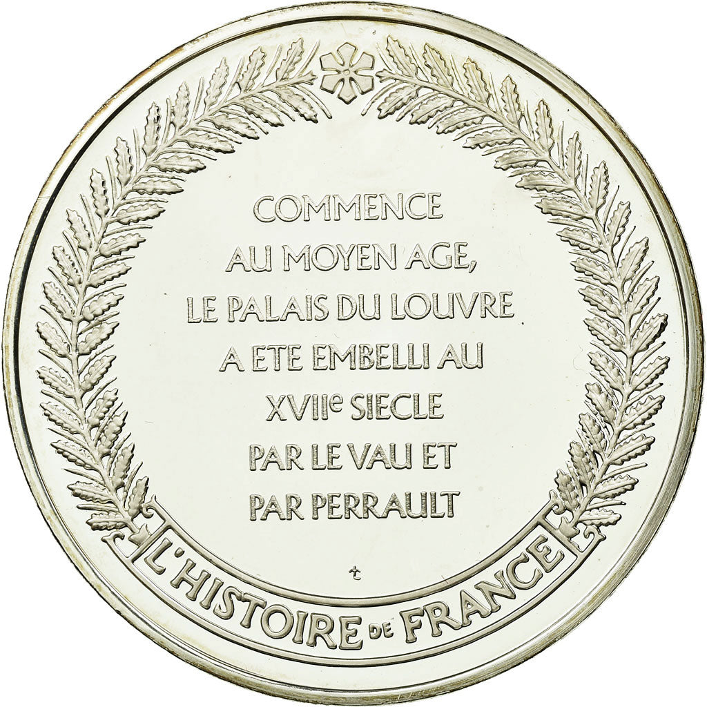 France, Medal, Le Louvre, Palais des Rois, History, MS(65-70), Silver