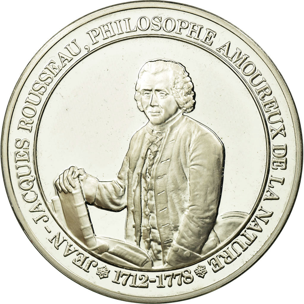 France, Médaille, Jean-Jacques Rousseau, History, FDC, Argent