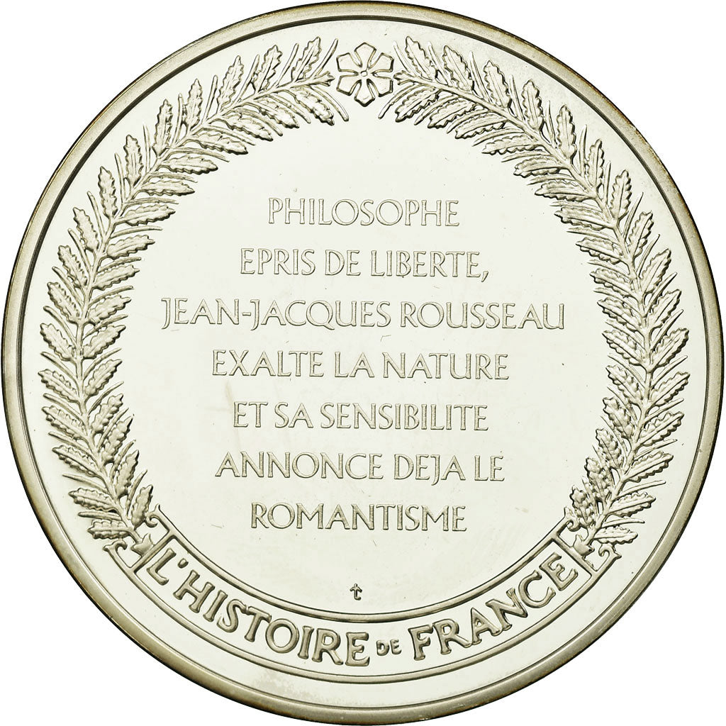 France, Médaille, Jean-Jacques Rousseau, History, FDC, Argent