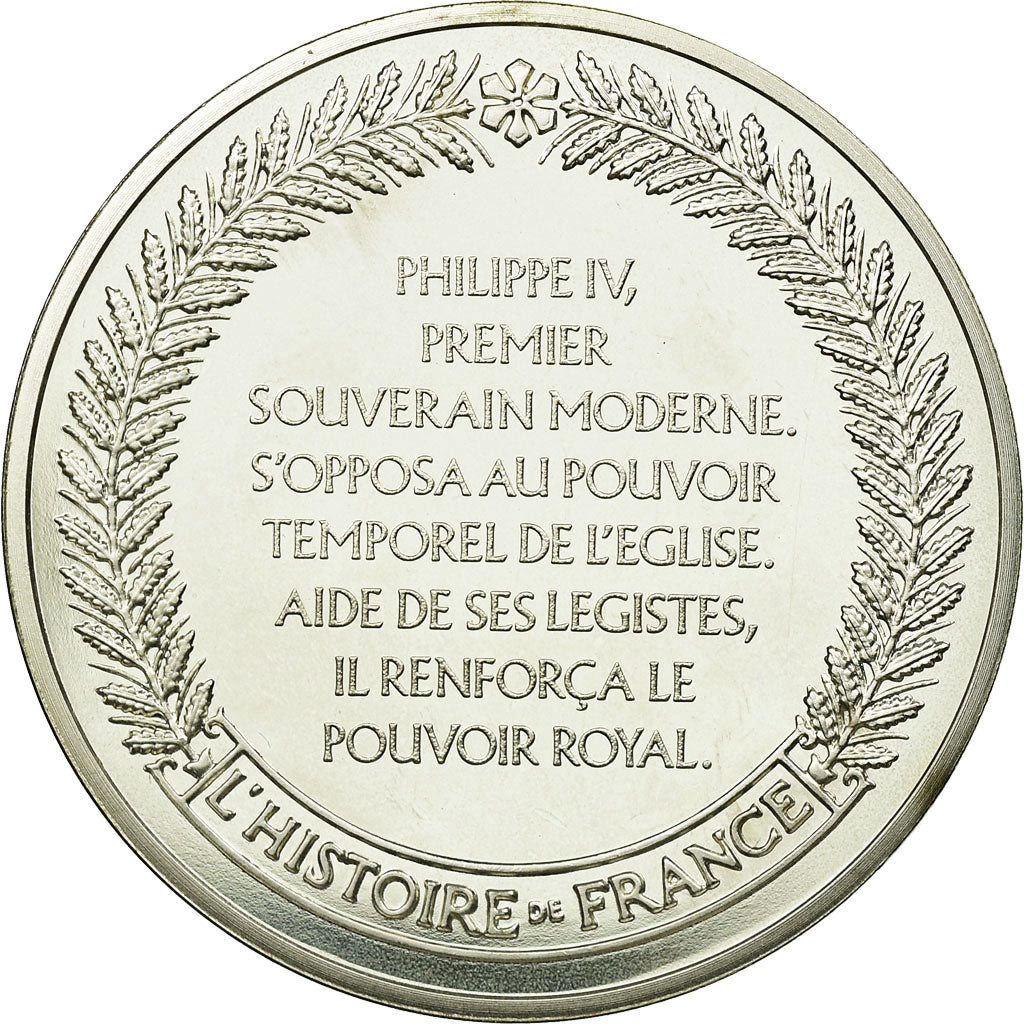 France, Medal, Philippe IV Le Bel, History, MS(65-70), Silver