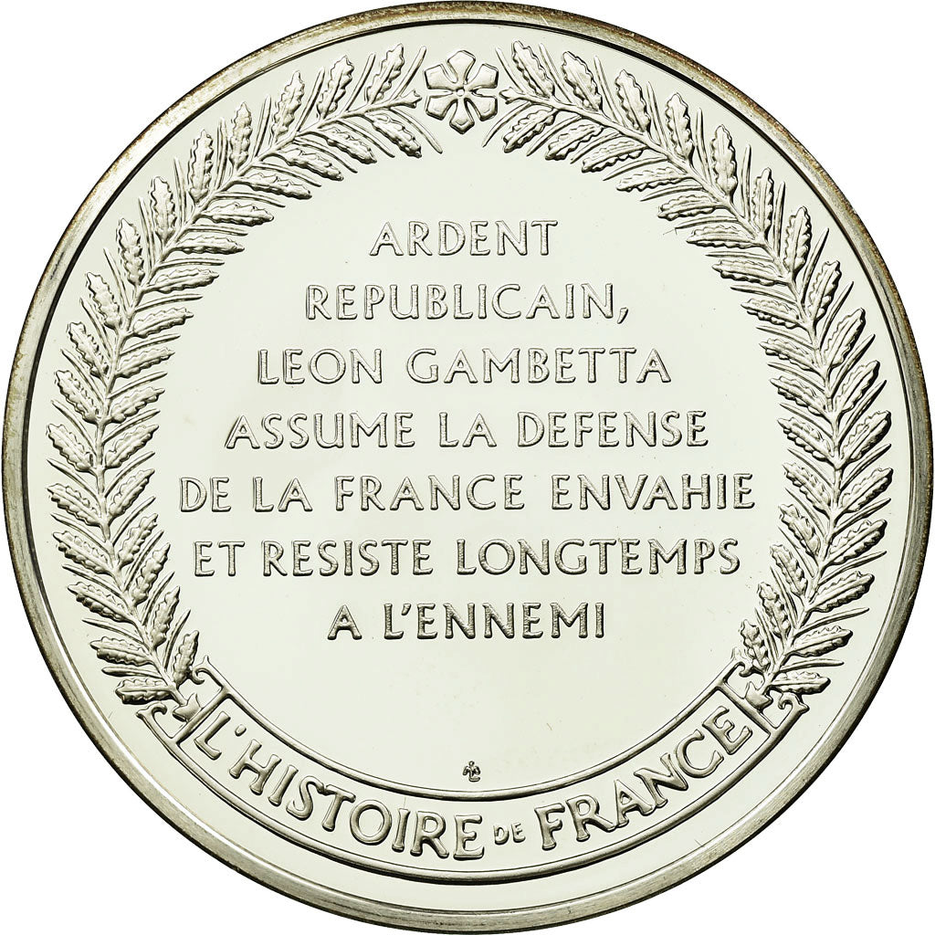 France, Medal, Léon Gambetta, History, MS(65-70), Silver