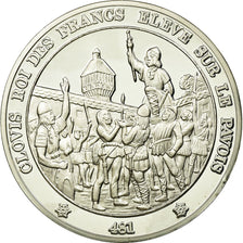 France, Medal, Clovis, Roi des Francs, History, MS(65-70), Silver