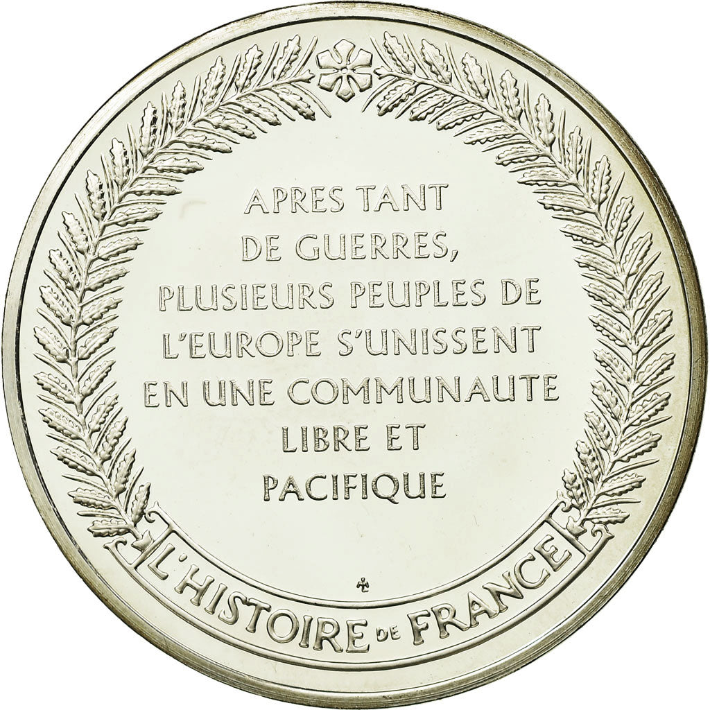 France, Medal, Europe, Traité de Rome, History, MS(65-70), Silver