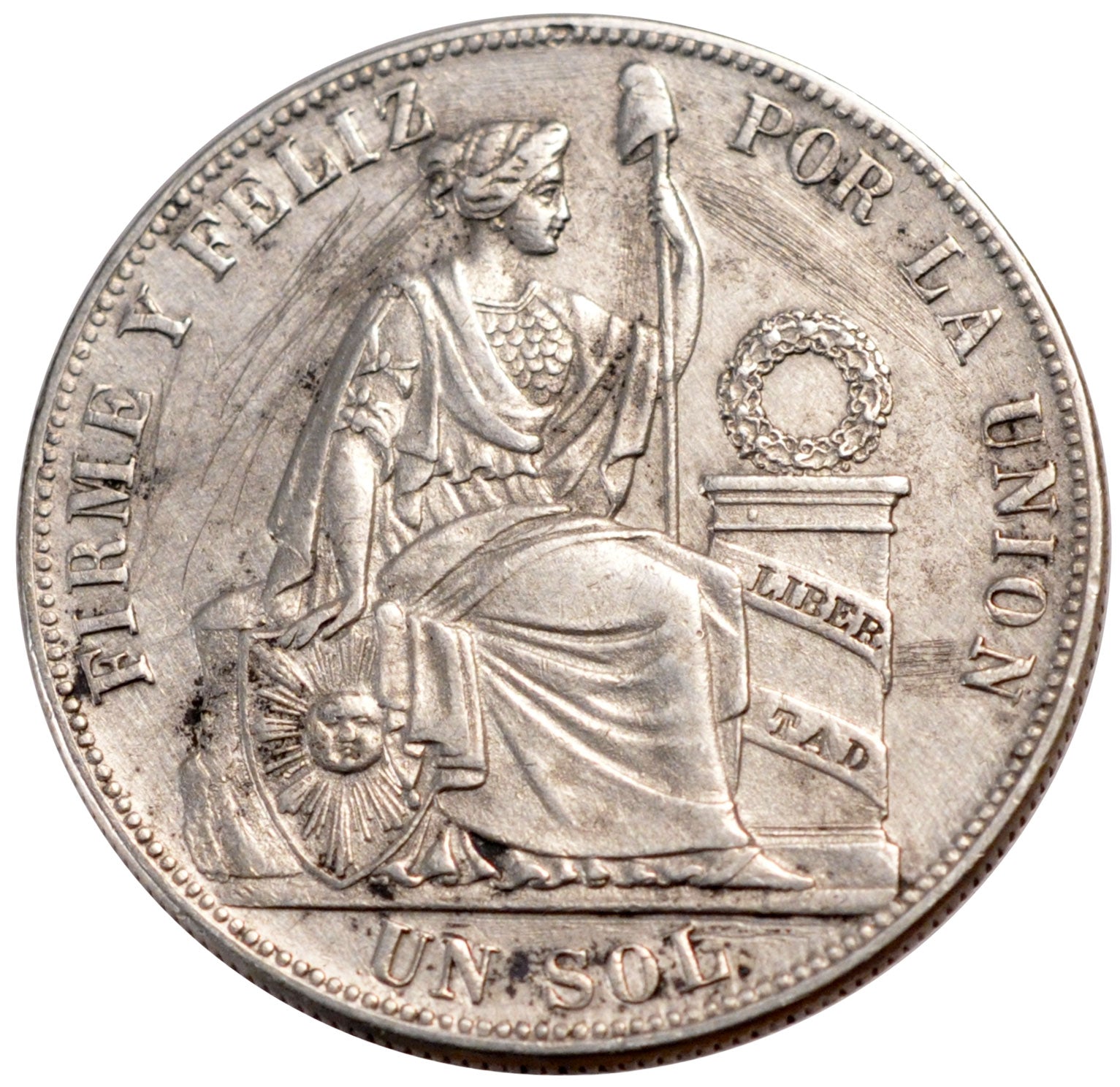 Perù, 1 Sol, 1885, Lima, BB, Argento