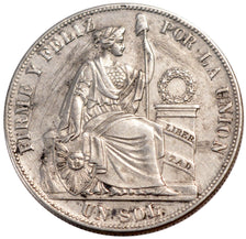Perù, 1 Sol, 1885, Lima, BB, Argento