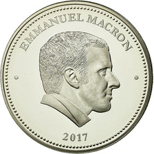 France, Medal, Emmanuel Macron, Président de la République, 2017, MS(65-70)