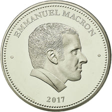 France, Medal, Emmanuel Macron, Président de la République, 2017, MS(65-70)