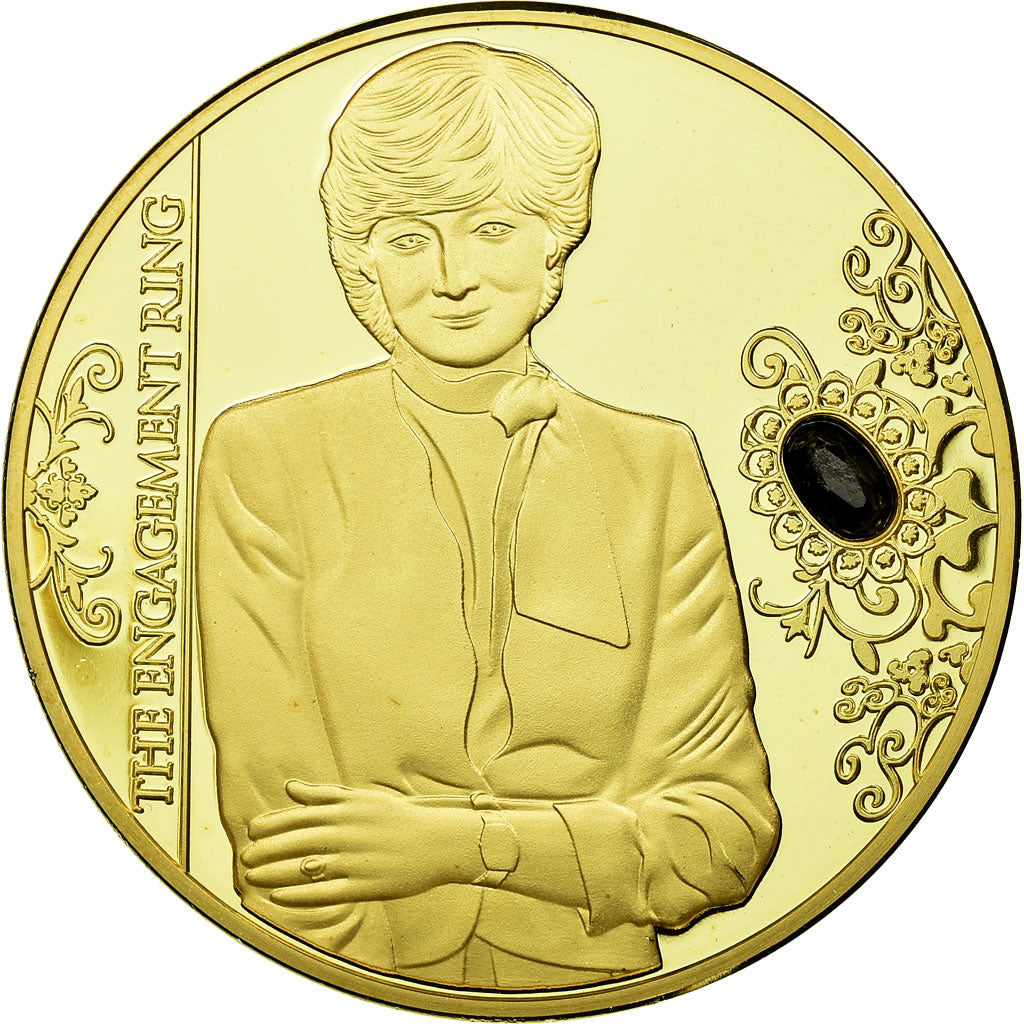 United Kingdom , Medal, La Princesse Diana, The Engagement Ring, MS(65-70)
