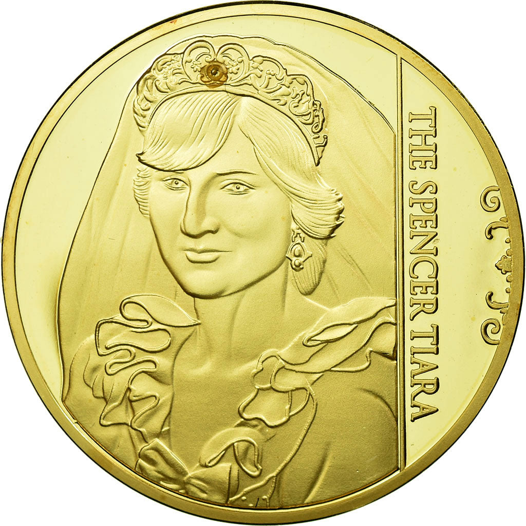 United Kingdom , Medaille, La Princesse Diana, The Spencer Tiara, STGL, Copper