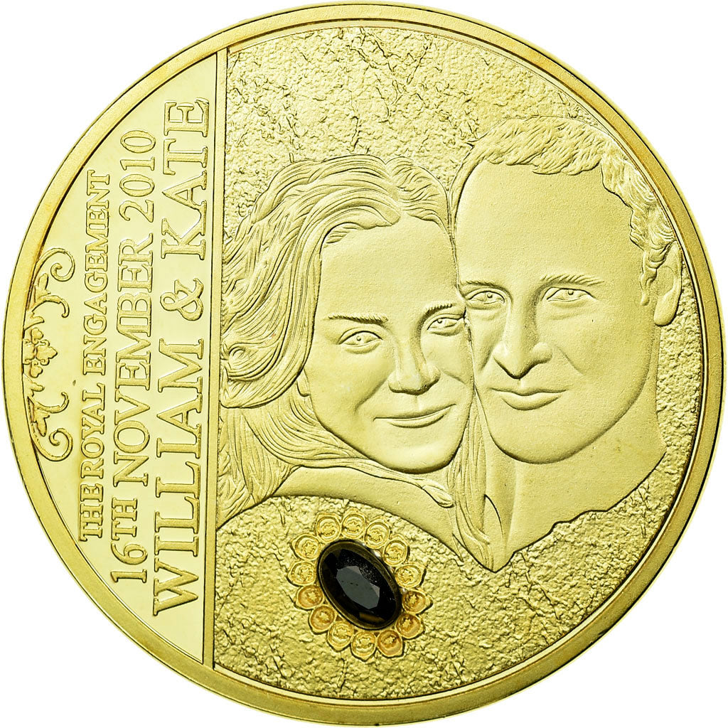 United Kingdom , Medaille, William et Kate, The Royal Engagement, STGL, Copper