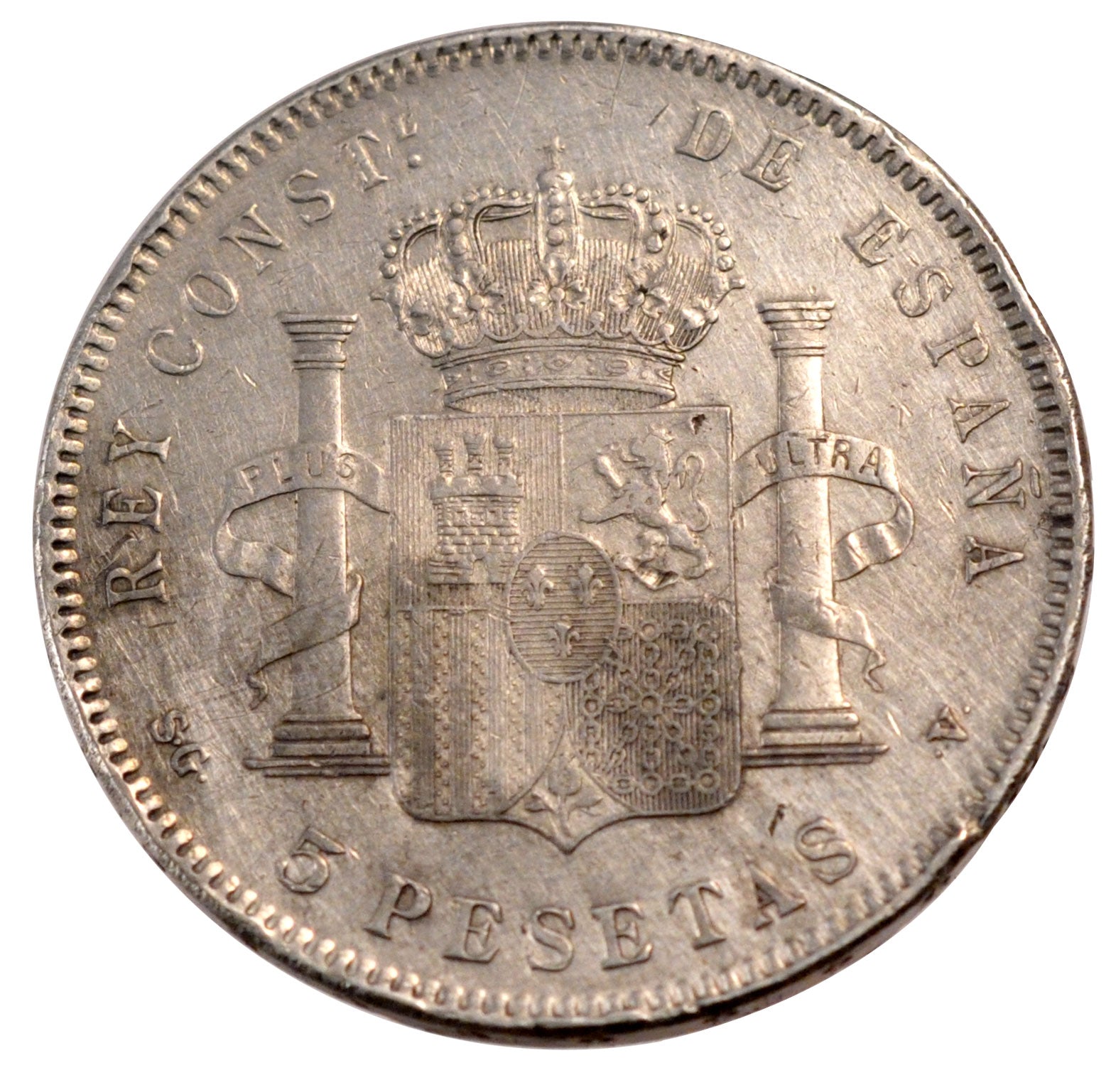 Espagne, Alphonse XIII, 5 Pesetas
