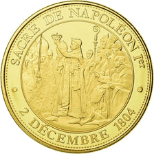 Francia, medaglia, Le sacre de Napoléon Ier par Pie VII, FDC, Rame dorato
