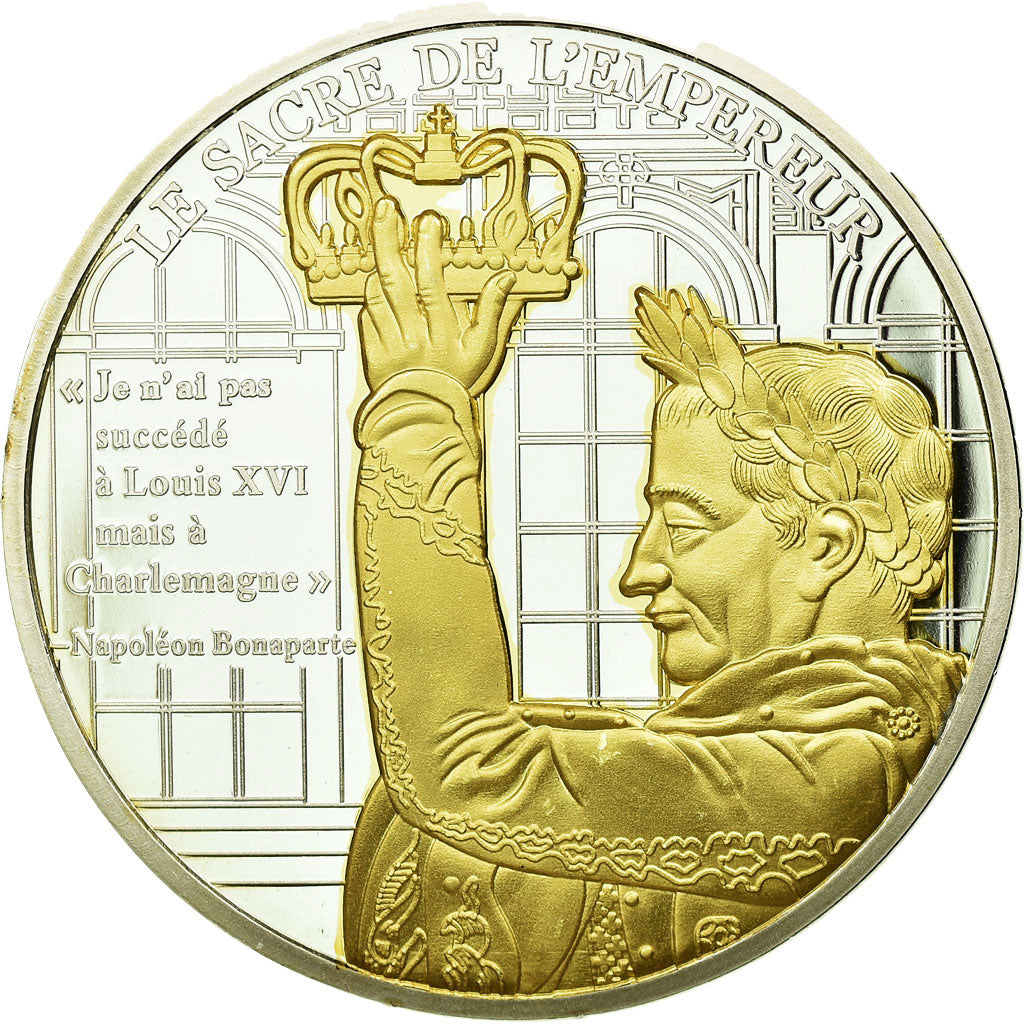 France, Medal, Le sacre de Napoléon Ier par Pie VII, MS(65-70), Copper Plated