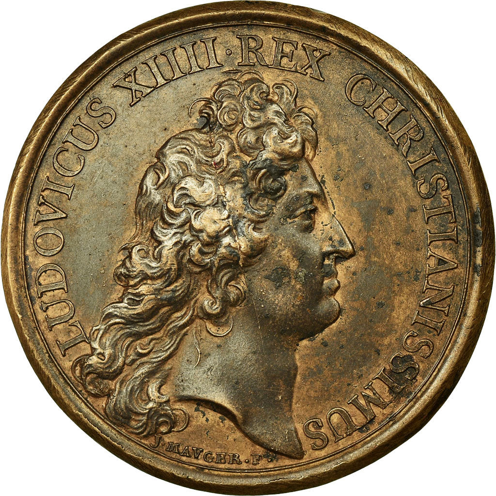 France, Médaille, Louis XIV, Le Roi Protecteur de l'Académie Française, 1672