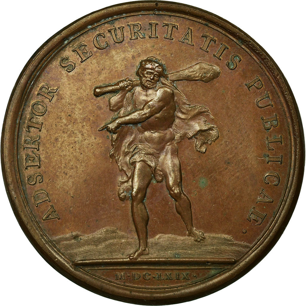 Francia, medaglia, Louis XIV, Rétablissement de la Sûreté dans le Royaume