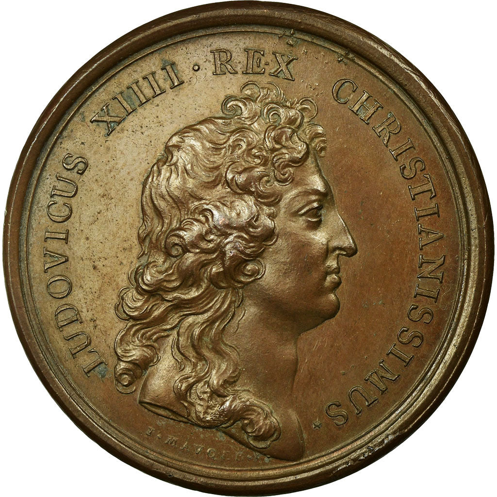 Frankrijk, Medaille, Louis XIV, Abolition du Duel, 1662, Mauger, PR, Koper