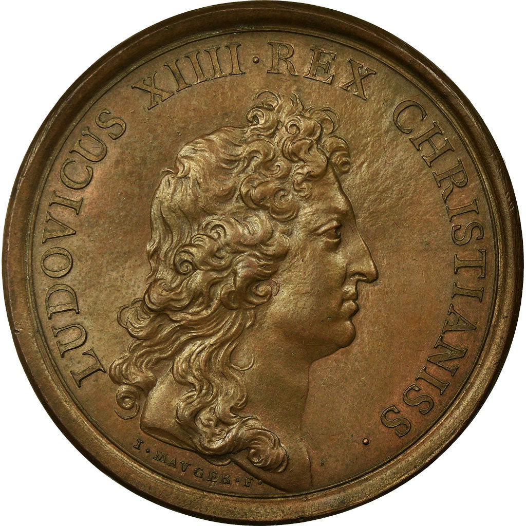 France, Medal, Louis XIV, Le Roi Accessible à tous ses Sujets, 1661, Copper