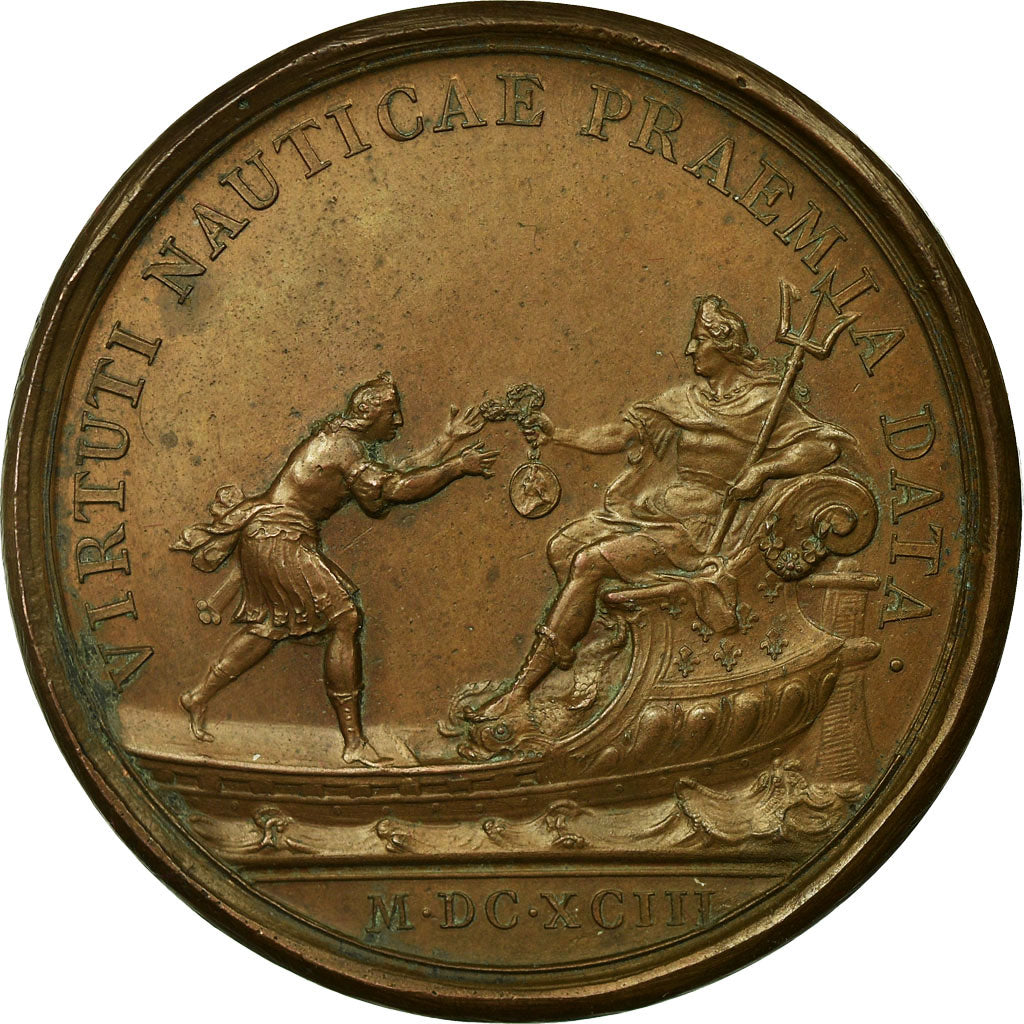 France, Medal, Louis XIV, Distinctions accordées aux Marins, 1693, Mauger