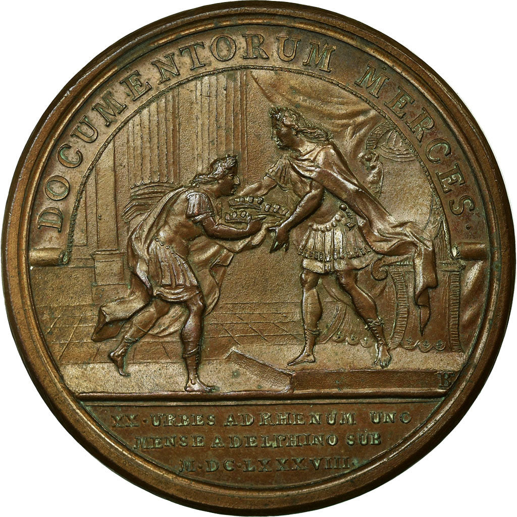 Francia, medaglia, Louis XIV, Campagne du Dauphin en Allemagne, 1688, Mauger