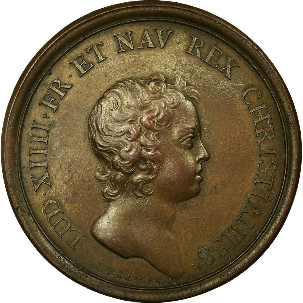 Francia, medaglia, Louis XIV, Commencement du Règne, 1643, Mauger, SPL-, Rame