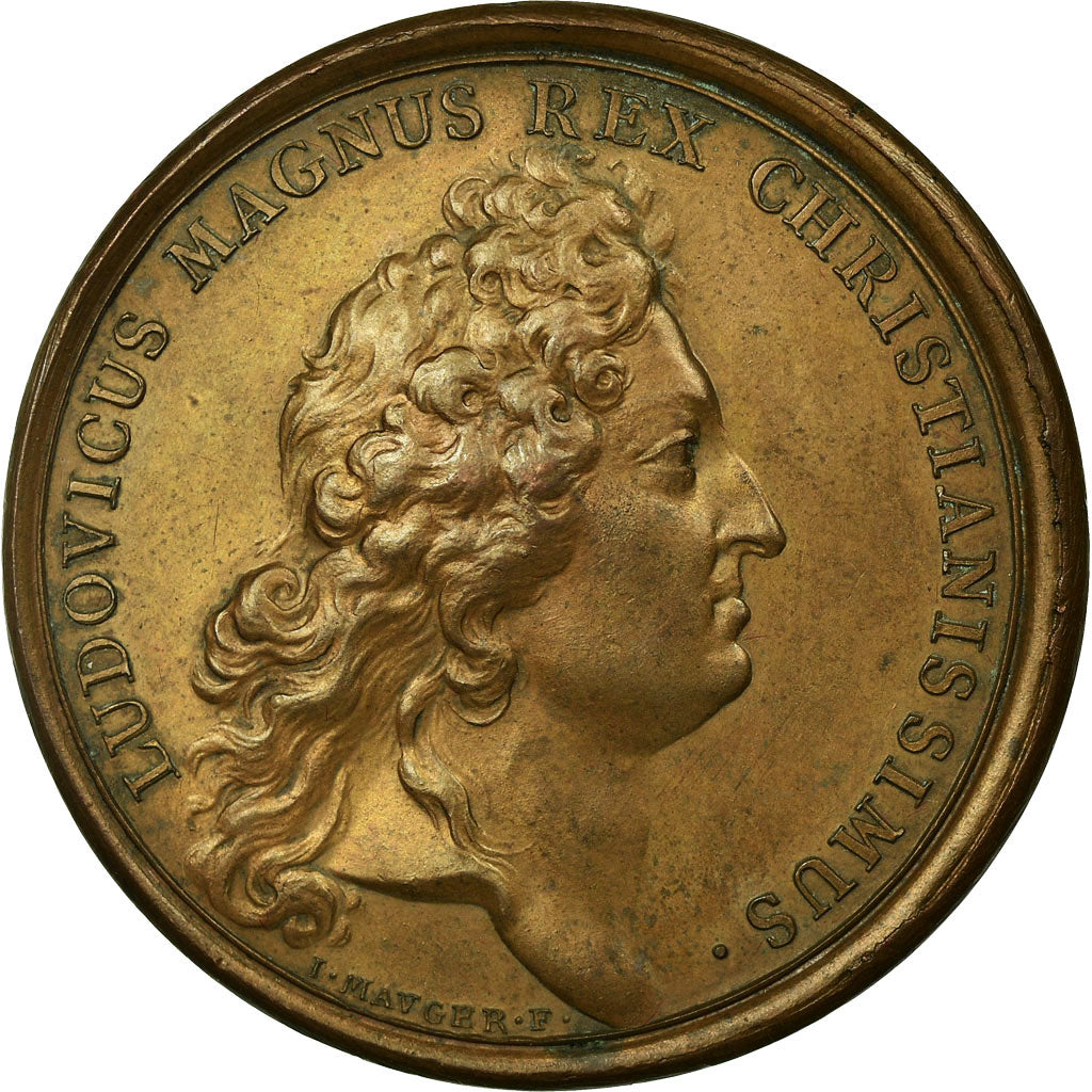 Francia, medalla, Louis XIV, Victoires Françaises à Fleurus, 1690, Mauger