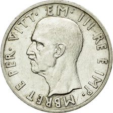 Coin, Albania, Vittorio Emanuele III, 5 Lek, 1939, Rome, MS(60-62), Silver