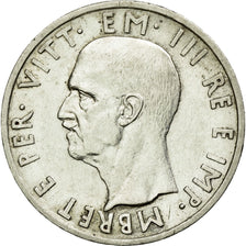 Monnaie, Albania, Vittorio Emanuele III, 5 Lek, 1939, Rome, SUP+, Argent, KM:33