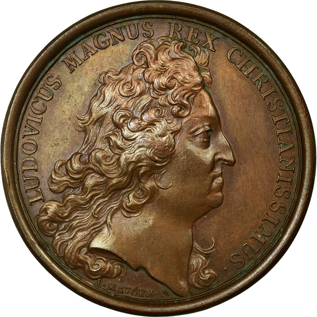Francia, medalla, Louis XIV, Fortification de 150 Villes, 1692, Mauger, EBC+