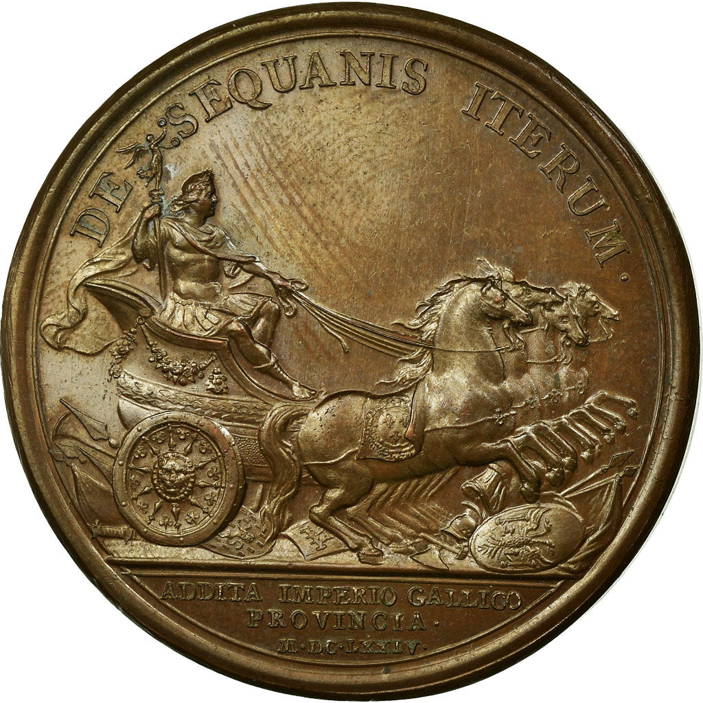 France, Medal, Louis XIV, Seconde Conquête de la Franche-Comté, 1674, Mauger