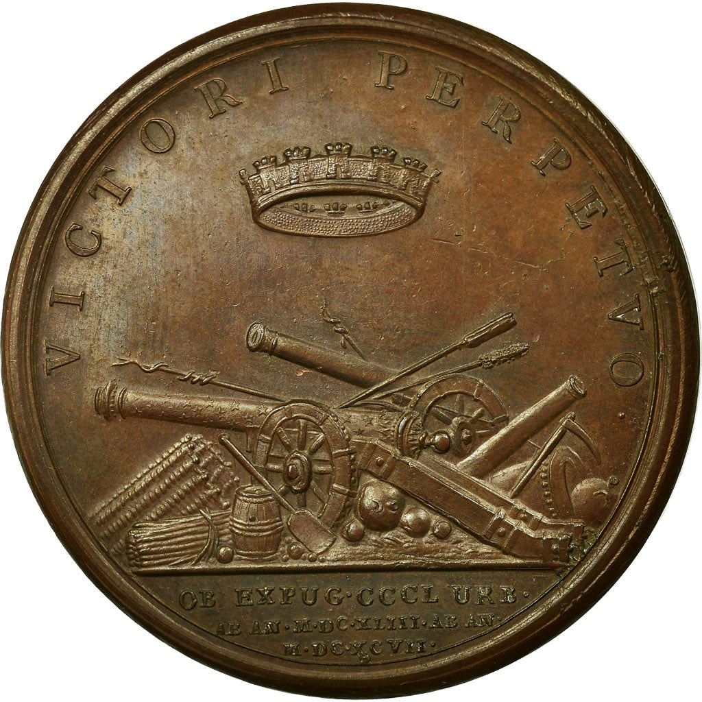 France, Médaille, Louis XIV, Les Conquêtes du Roi de 1643 à 1697, 1697